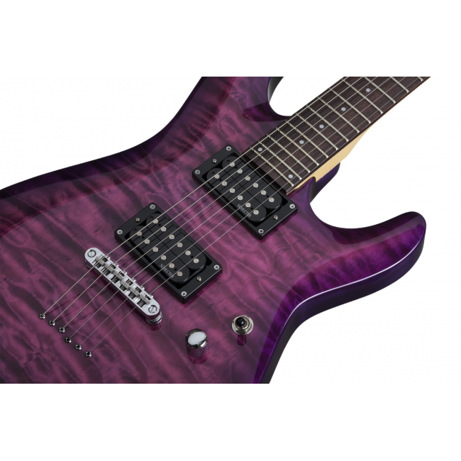 Schecter C-6 Plus EM - Chitara electrica, husa de transport, cablu, corzi