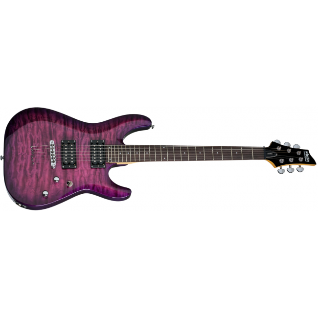 Schecter C-6 Plus EM - Chitara electrica, husa de transport, cablu, corzi