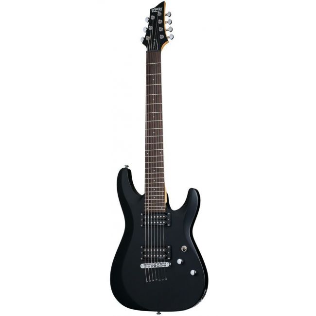 Schecter C-7 Deluxe SBK - Chitara electrica, husa de transport, cablu, corzi