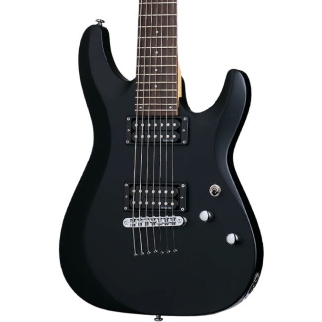 Schecter C-7 Deluxe SBK - Chitara electrica, husa de transport, cablu, corzi
