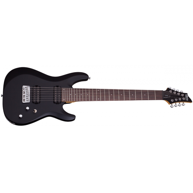 Schecter C-8 Deluxe SBK - Chitara electrica, husa de transport, cablu, corzi