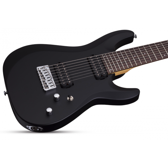 Schecter C-8 Deluxe SBK - Chitara electrica, husa de transport, cablu, corzi