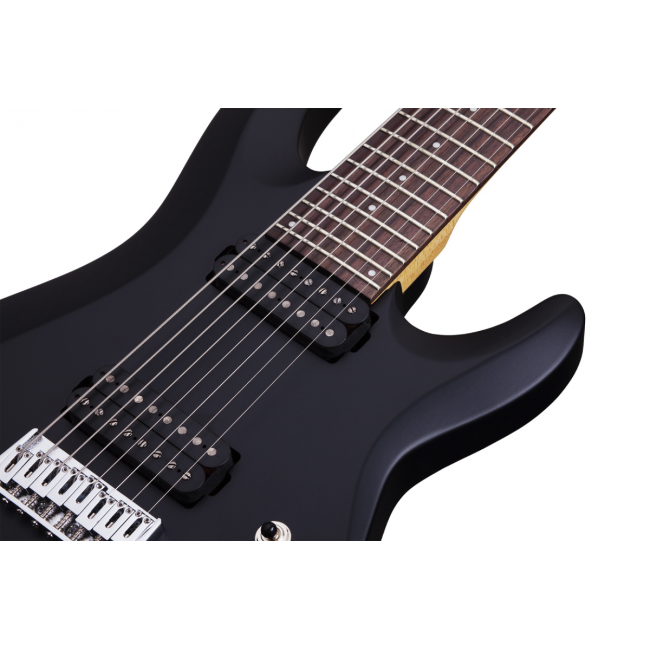 Schecter C-8 Deluxe SBK - Chitara electrica, husa de transport, cablu, corzi