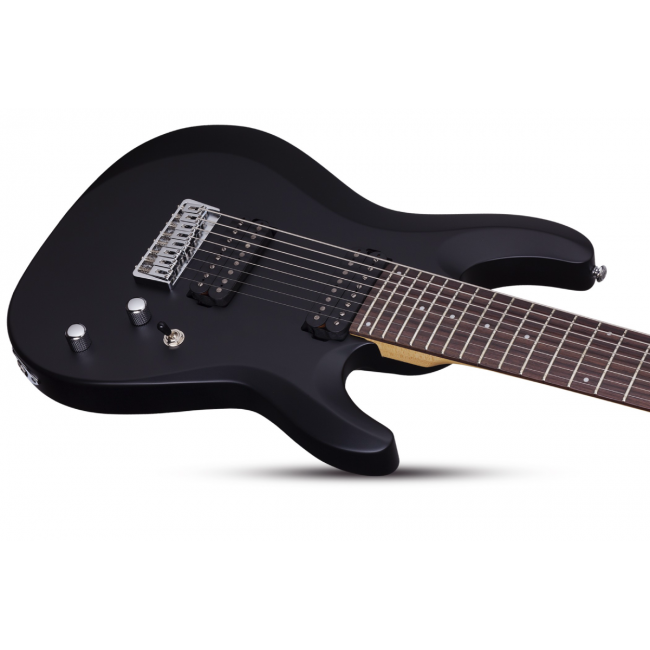 Schecter C-8 Deluxe SBK - Chitara electrica, husa de transport, cablu, corzi