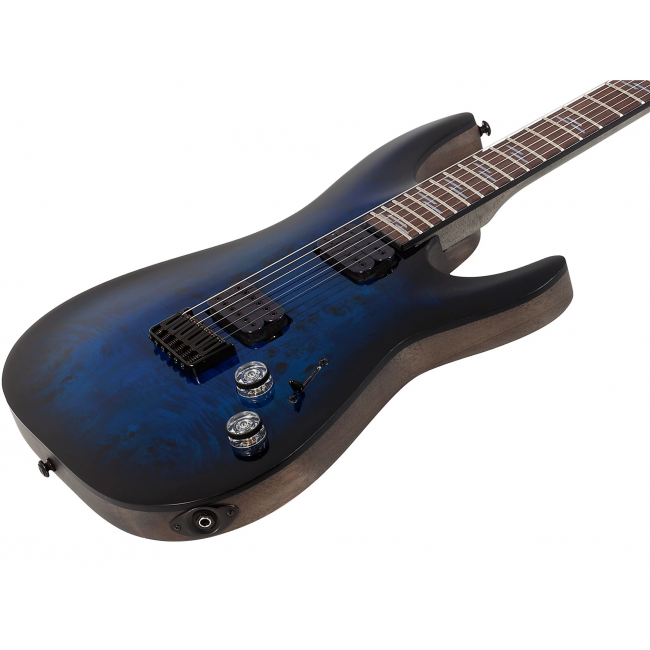 Schecter Omen Elite-6 STBB - Chitara electrica, husa de transport, cablu, corzi