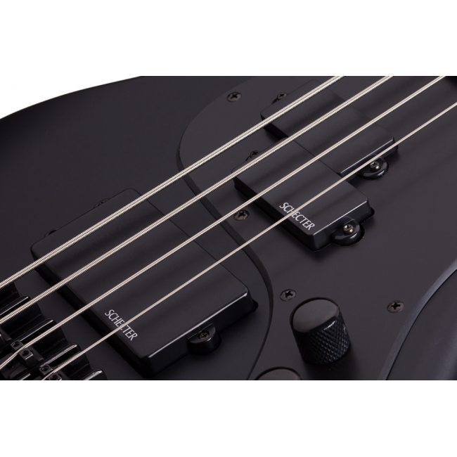 Schecter Stiletto Stealth-4 SBK - Chitara bass electric, hardcase