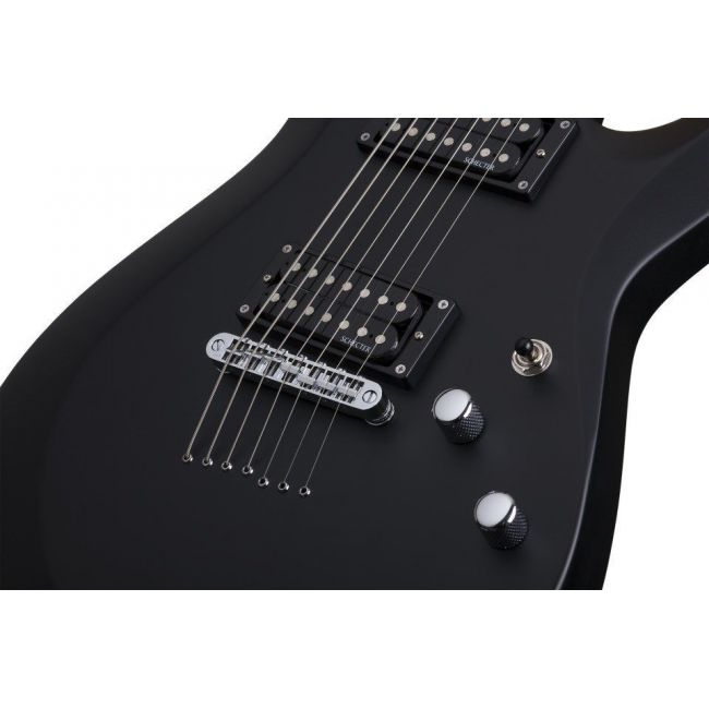Schecter C-7 Deluxe SBK - Chitara electrica, husa de transport, cablu, corzi