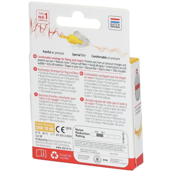 Alpine FlyFit Mini Grip - Dopuri antifonice pentru calatorii cu avionul