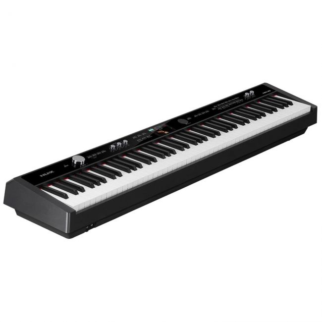 NUX NPK 20 BK - Pian digital portabil cu Bluetooth, claviatura hammer action cu 3 senzori, 2 iesiri de casti, port USB