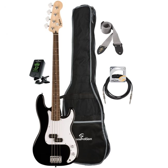 Fender Squier Sonic Precision - Bass electric, husa, tuner electronic, curea, cablu