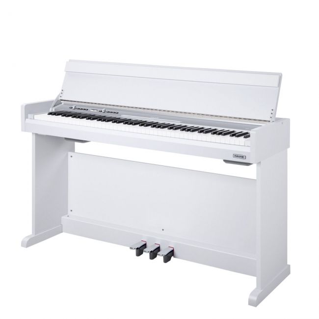 NUX NCK-330 WH - Pian digital claviatura hammer action cu 3 senzori, acompaniament, Bluetooth