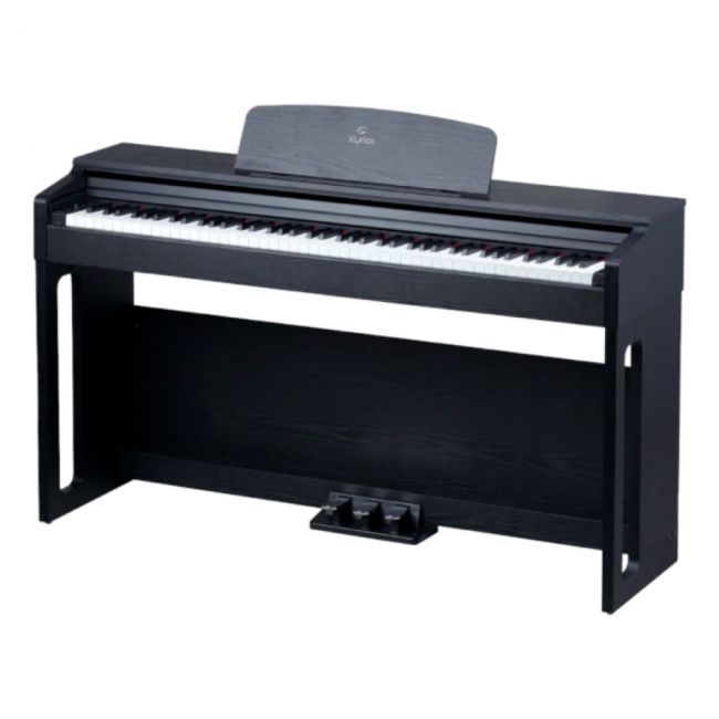 KYRIOS BK - Set pian digital cu bancheta, stativ lemn, casti, 3 pedale