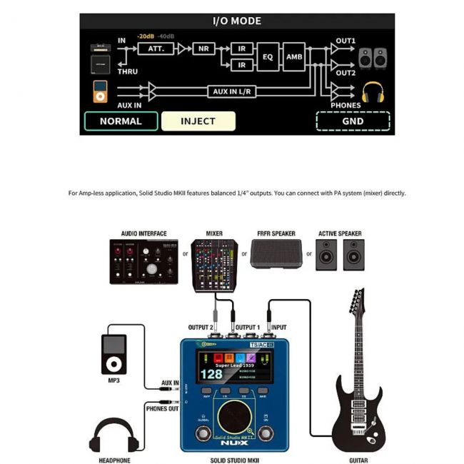 NUX NSS-6 Solid Studio MKII - Pedala IR & Power Amp Simulator