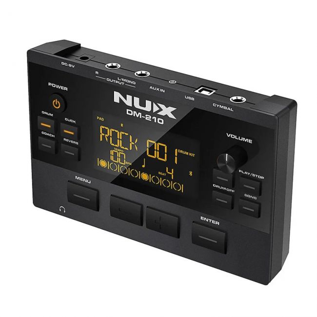 NUX DM-210 - Set tobe electronice, membrane mesh, interfață USB, conectivitate Bluetooth