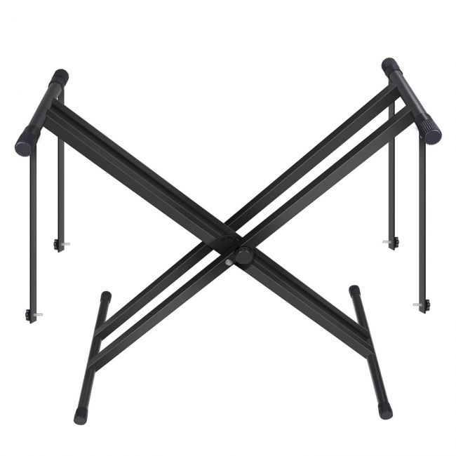 NUX NPX-10 - Stativ bare duble cu sisteme de fixare a instrumentului, orga electronica, pian digital sintetizator