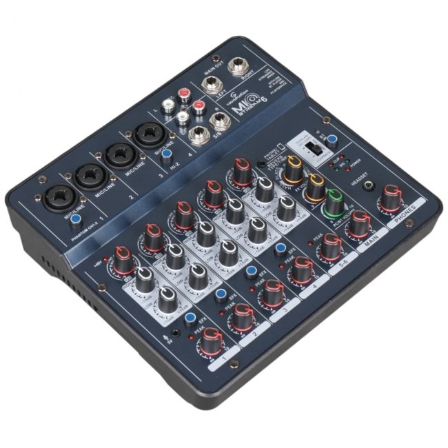 MIOSTREAM6 - Mixer audio producție audio live, streaming, podcasting YouTube, TikTok sau Twitch