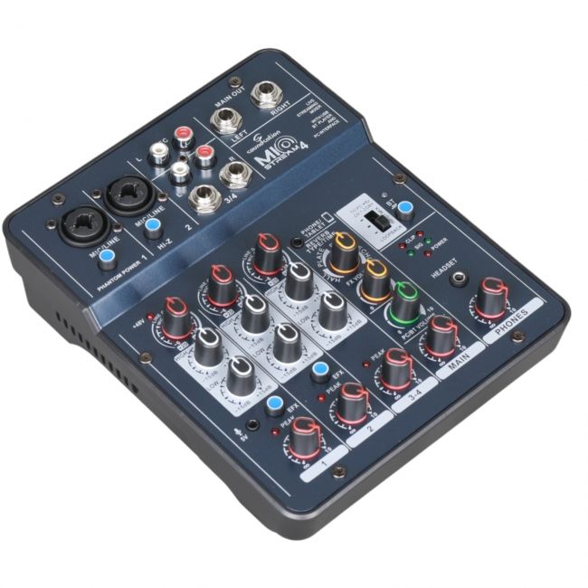 MIOSTREAM4 - Mixer audio producție audio live, streaming, podcasting YouTube, TikTok sau Twitch