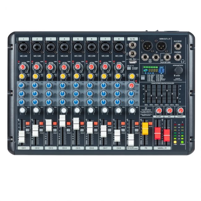 YOUMIX 810 PRO - Mixer audio cu Bluetooth, Media Player, FX Integrat, Streaming YouTube, TikTok