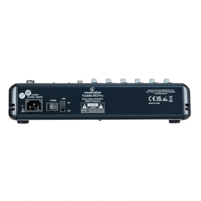 YOUMIX 610 PRO - Mixer audio cu Bluetooth, Media Player, FX Integrat, Streaming YouTube, TikTok