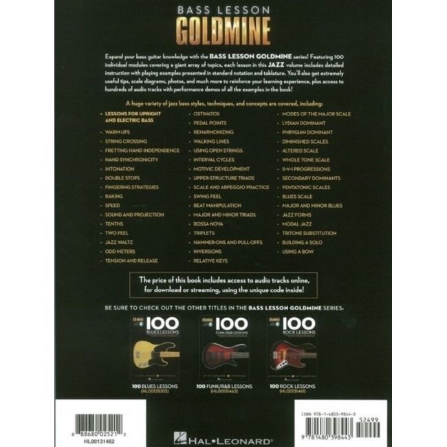 Metoda de bass, Hal Leonard 100 Jazz Lessons Goldmine Series - 100 de lecții de bas