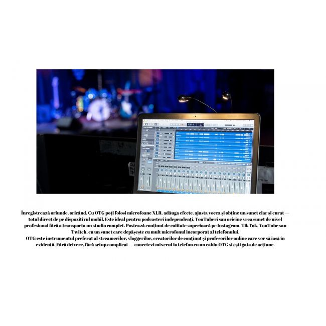 YOUMIX 410 PRO - Mixer audio cu Bluetooth, Media Player, FX Integrat, Streaming YouTube, TikTok