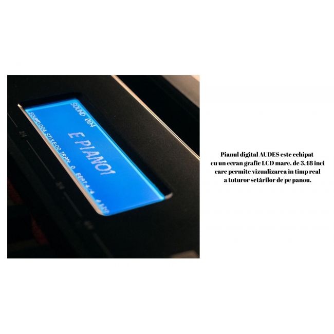 Soundsation AUDES - Pian digital portabil cu Bluetooth, claviatura hammer action, 2 iesiri de casti, port USB
