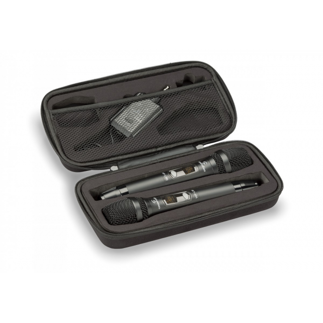 Soundsation PROVIBE 10A - Set boxe active (mixer, microfoane wireless, stative, cabluri)