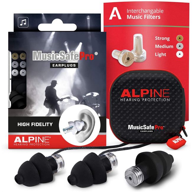 Alpine MusicSafe Pro Black, Interchangeable filter - Dopuri antifonice pentru muzicieni