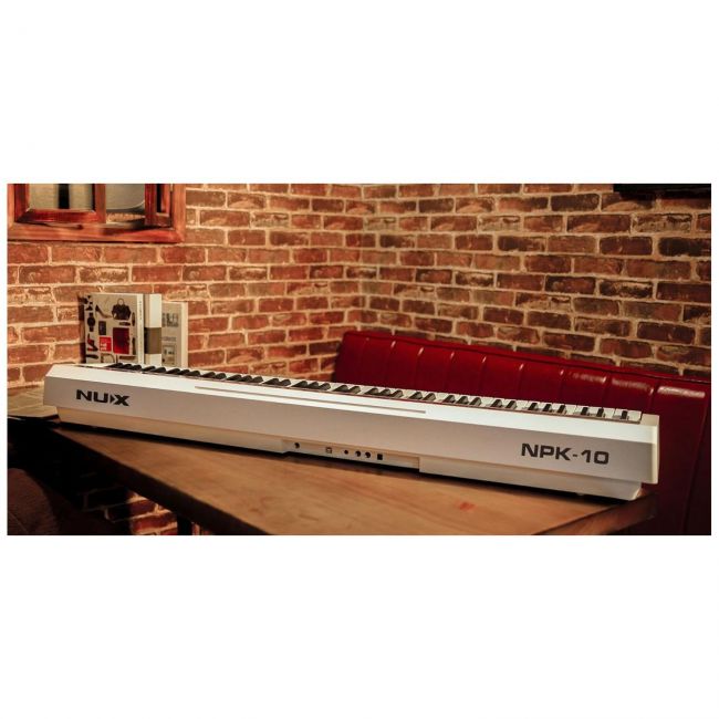 NUX NPK 10 WH - Pian digital cu stativ si pedalier