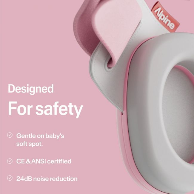 Alpine Muffy Baby Pink - Casti antifonice pentru bebelusi (de la 12 luni la 4 ani)