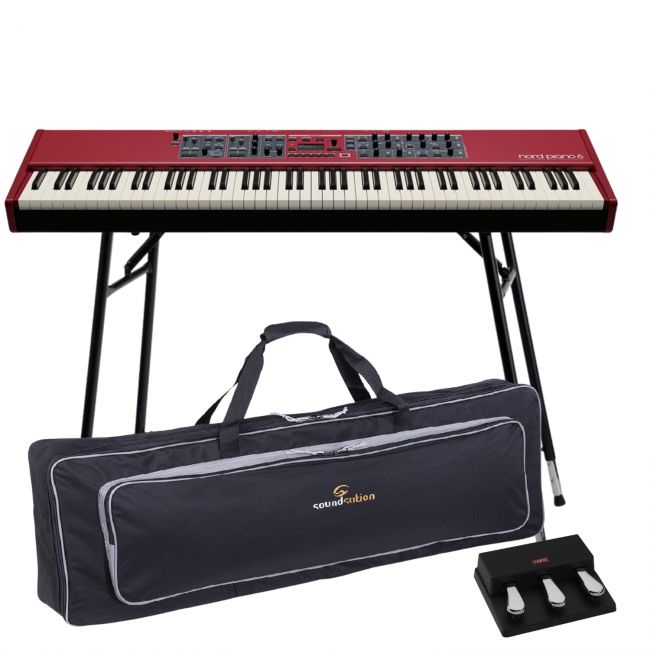 Nord Piano 6, 88 - Pian digital de scena, husa de transport, stativ reglabil si triple pedal