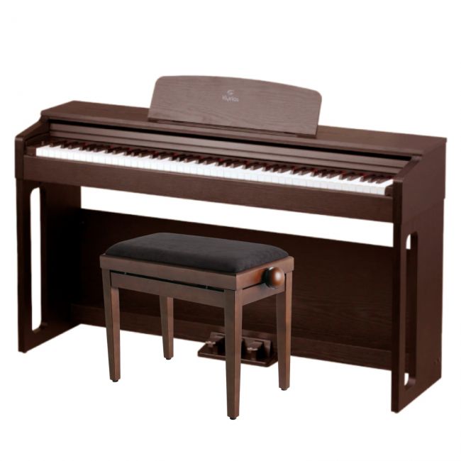 KYRIOS RW - Set pian digital cu bancheta, stativ lemn, casti, 3 pedale