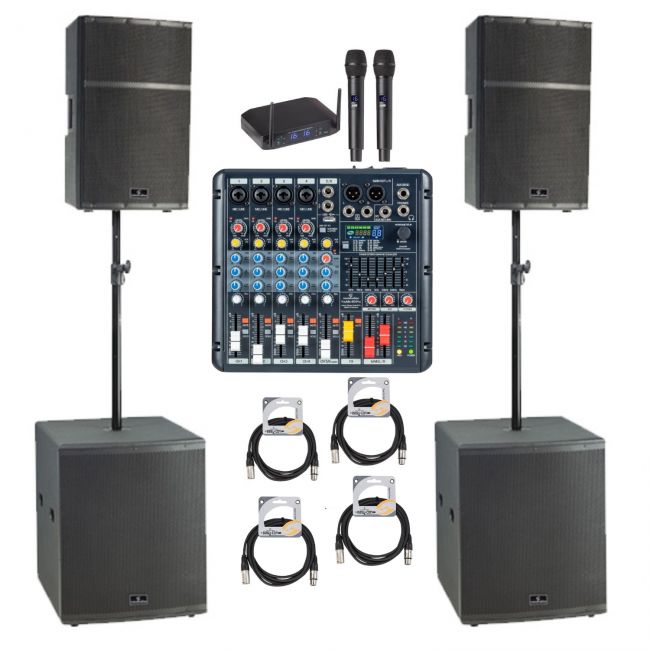 Soundsation Hyper 1815EX - Sistem profesional de sonorizare, 2 x 2200W (putere muzicala)