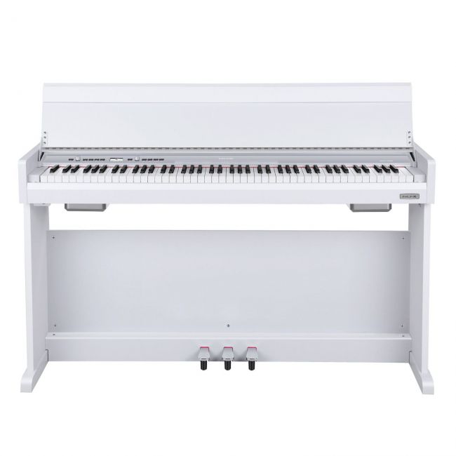 NUX NCK-330 WH - Set pian digital cu bancheta, stativ lemn, casti, 3 pedale