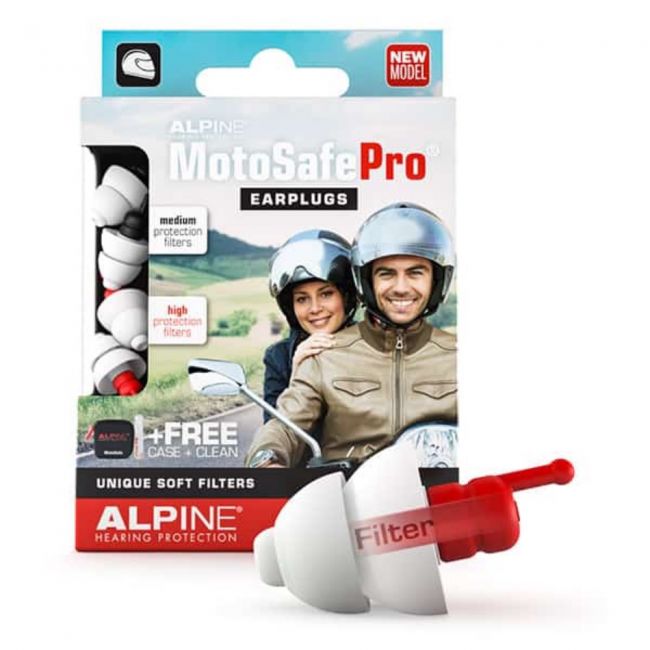 Kit Alpine MotoSafe PRO Ear Plugs - Dopuri antifonice pentru motociclisti si solutie de curatare