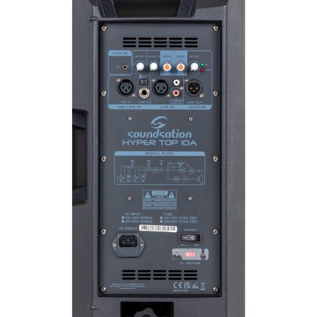 Soundsation Hyper PRO 1210 - Sistem profesional de sonorizare, subwoofer 900W (putere muzicala) si sateliti , 2 x 500W (putere muzicala)