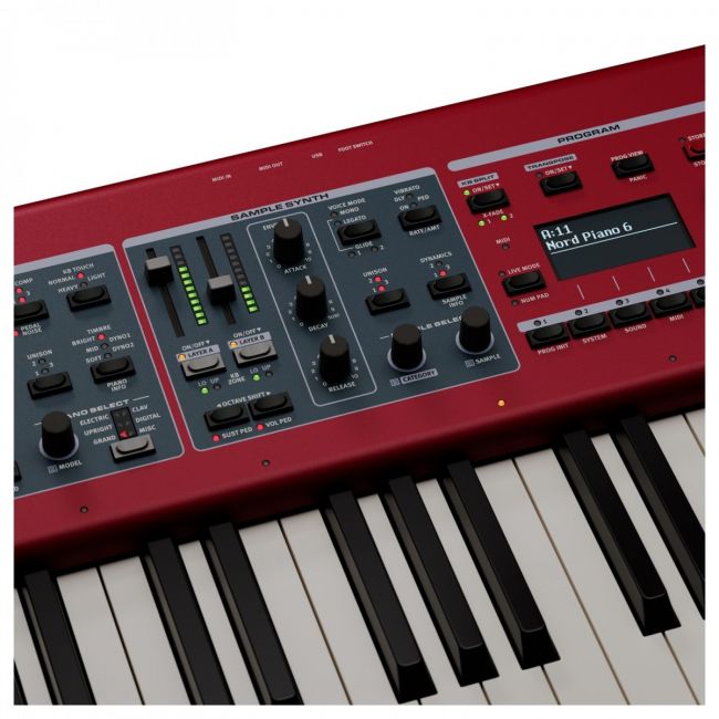 Nord Piano 6, 88 - Pian digital de scena, husa de transport, stativ reglabil si triple pedal