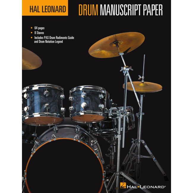 Hal Leonard Drum Manuscript Paper - Caiet de muzica pentru tobe si percutii