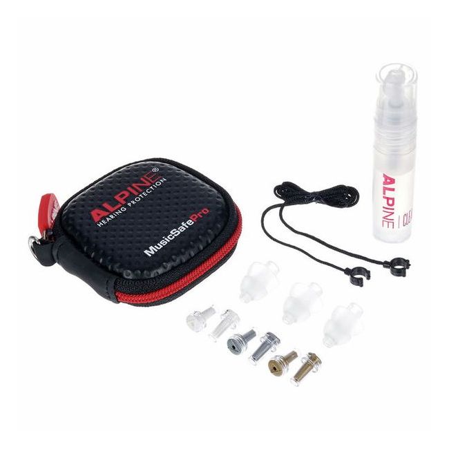 Alpine MusicSafe Pro Transparent - Dopuri antifonice pentru muzicieni si solutie de curatare