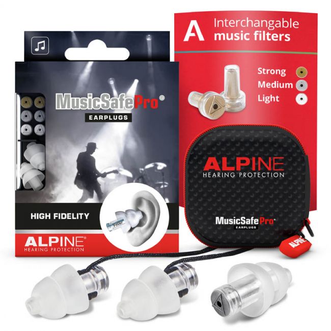 Alpine MusicSafe Pro Transparent - Dopuri antifonice pentru muzicieni si solutie de curatare
