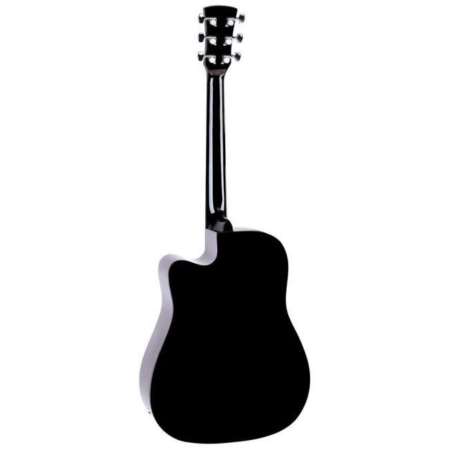 Soundsation AC-GP-44CEBK - Set chitara electro-acustica (husa, curea, tuner electronic, pene de chitara)