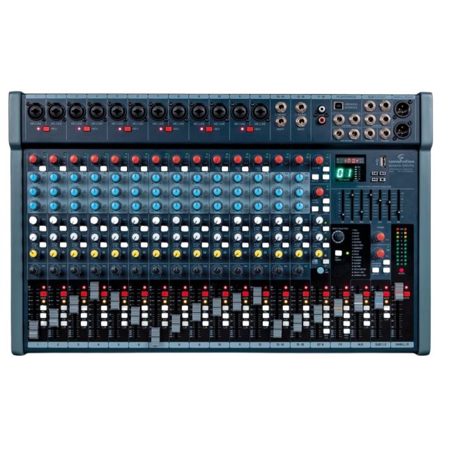 Soundsation ALCHEMIX 1203 PRO - Mixer audio cu 18 canale, USB, FX Integrat, placă de sunet stereo USB