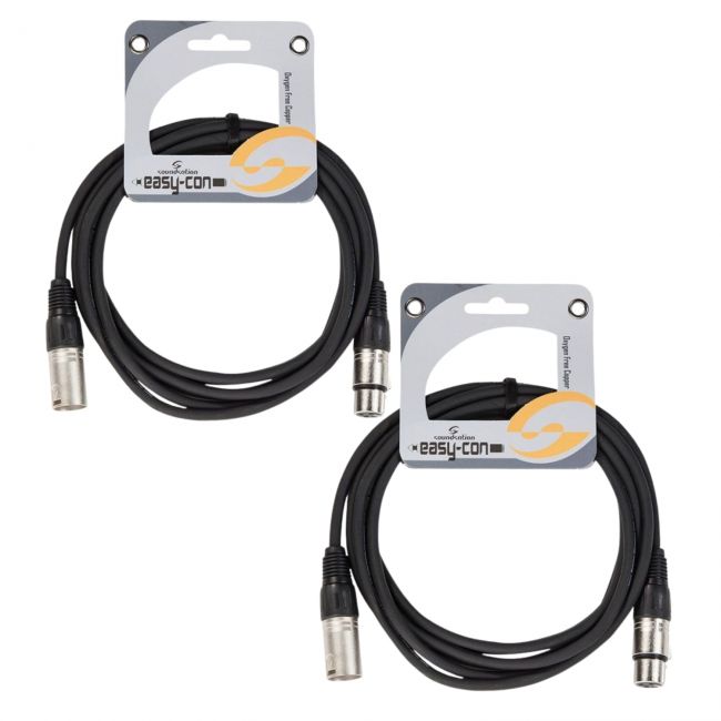 Soundsation BMCXX-10BK - Cablu microfon 2 bucati, XLR mama - XLR tata, lungime 10 metri
