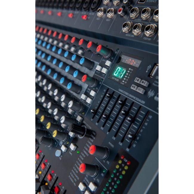 Soundsation ALCHEMIX 403 PRO - Mixer audio cu 10 canale, USB, FX Integrat, placă de sunet stereo USB