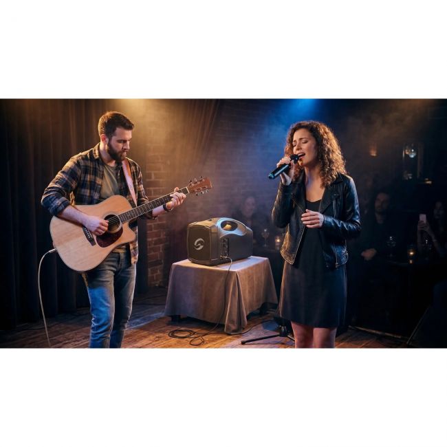 Soundsation POCKETLIVE 630 - Boxa portabila cu microfon wireless (școli, evenimente sportive, slujbe religioase, ghid turistic)