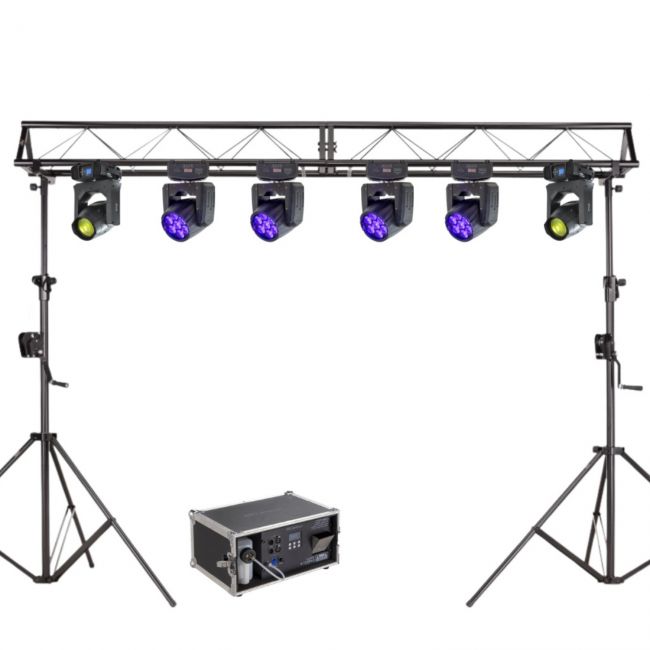 Inchiriere - Lumini de scena, 2 x moving head beams, 4 x wash moving head led, 1 x schela lumini, 1 x haze machine, 1 x DMX512