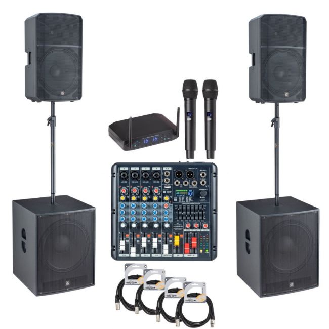 Soundsation PROVIBE 1512EX - Sistem profesional de sonorizare 2 x 2480W (putere muzicala)