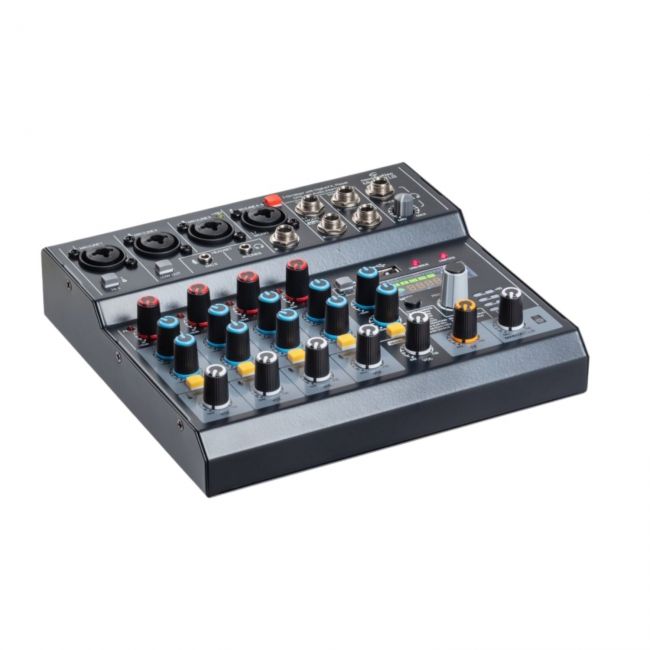 Soundsation PROVIBE 15A - Set boxe active (mixer, microfoane wireless si stative), 2 x 880W (putere muzicala)
