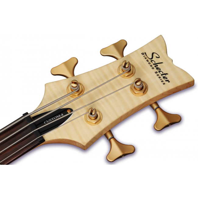 Schecter Stiletto Custom-4 NAT - Set bass electric, case Fender Deluxe si cablu Fender Deluxe (5.5 metri)