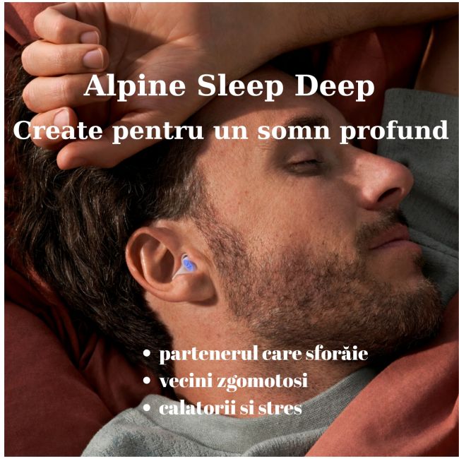 Family Pack Alpine SleepDeep Revolutionary 3D - 2 x Seturi de dopuri antifonice pentru somn si solutie de curatare